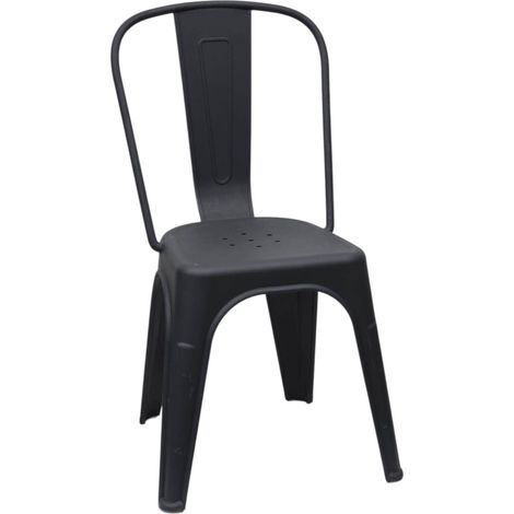 Sedia Mod. Urban Industrial in Polipropilene Antracite Pizzeria Bar Ristorante