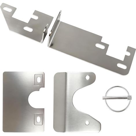 Verrou anti-effraction pour Fiat Ducato Jumper Boxer X250/X290 H1-H3 Système de verrouillage renforcé avec goupille rabattable pour sécuriser les portes arrière des camping-cars et fourgons (1/5)