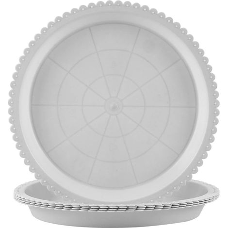 Pcs Round Plant Saucers for Flower Pots Plastic Saucers for Pots Plant Saucers for Holding Water Drops (20cm, White) (1/5)
