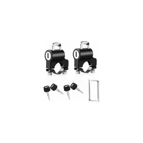 Antivol casque moto avec 2 clés – Cadenas en alliage d'aluminium – Résistant aux intempéries – Verrouillage sécurisé pour guidon 20-28mm (1/4)