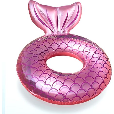 Grosse Bouee La Sirène Adulte, 120cm Bouée Piscine, Queue de Poisson Bouee Sirene Bouée de Natation PVC Bouée Gonflable de Tube pour Ainsi qu'à des Femmes Les Fêtes D'été sur La Plage La Piscine (1/4)