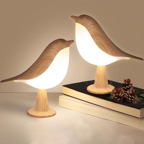 Lot de 2 lampes de chevet — LED tactiles sans fil, 3 couleurs, luminosité réglable, portables, cadeau
