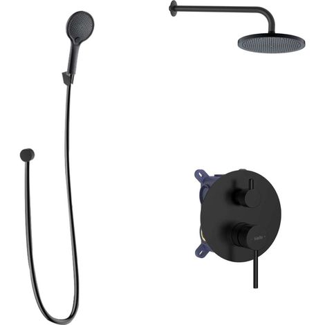 kielle Oudee I - Rubinetto da incasso per 2 elettrodomestici, con accessori e corpo EcoSpare, nero opaco 20633SP44 (1/5)