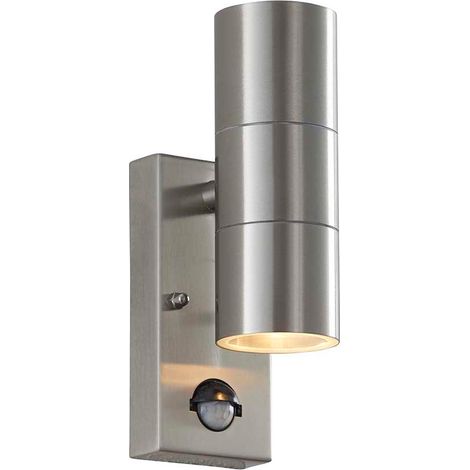 Applique esterna PIR inox lucido su/giù 2xGU10 Endon Canon (1/5)