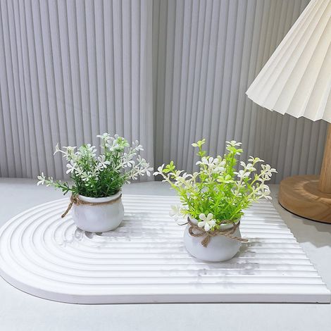 Plante Artificielle - Pot Miniature 10 cm - Décoration Intérieure Bureau Maison - 1 Pièce ou 2 Pièces (1/5)