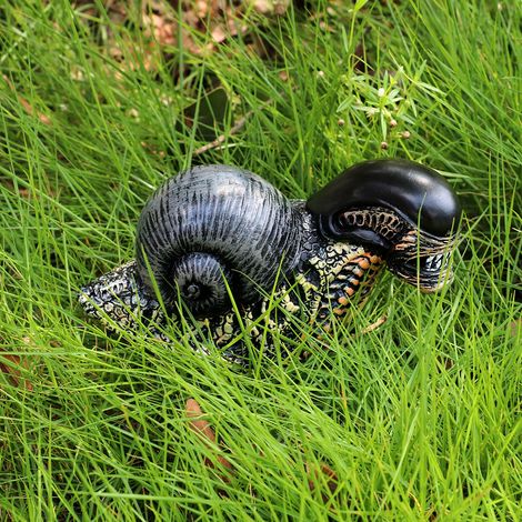 Escultura de resina ecológica para armar "El Caracol" (12,5 cm, negro) – Decoración única para el hogar, la oficina o el jardín – Regalo original (1/5)