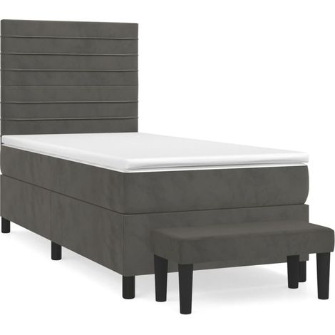 Maison Exclusive - Boxspringbett mit Matratze Dunkelgrau 80x200 c