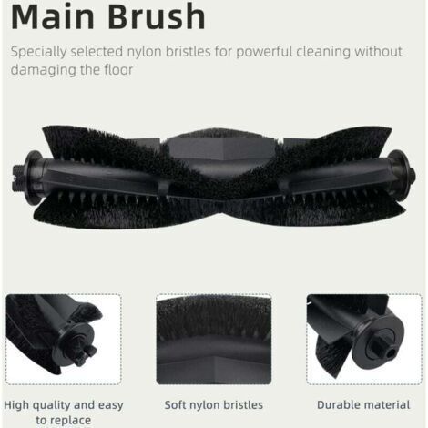 Remplacement compatible avec robot aspirateur Honiture G20 / G20 Pro, 1 brosse rotative, 4 brosses latérales, 4 filtres Hepa, 2 lingettes serpillière accessoires de rechange(Non inclus outil de nettoy (1/4)