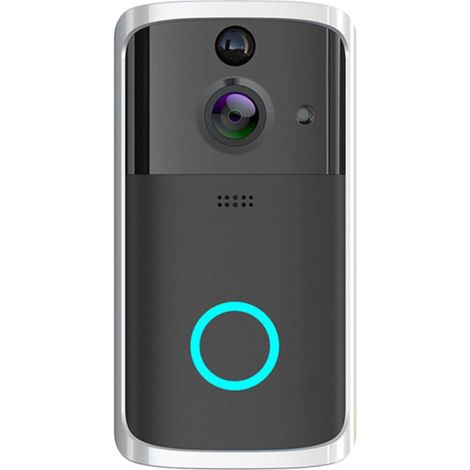 Sonnette vidéo sans fil WiFi, interphone pour smartphone, caméra de sécurité, horloge-AquaForge