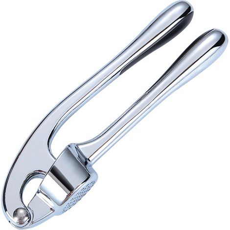 Argenté Presse-ail Inox de Cuisine Professionnelle, Ecrase Ail, Broyeur D'ail, Hachoir à Ail Convivial, Facile à Nettoyer et Durable (1/5)