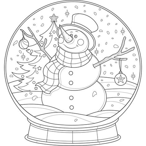 Tableau sur toile à colorier boule de Noël 30x30 cm - Impression sur Toile Murale Décorative - Image imprimée en HD sur Toile - Toile sur Châssis en Bois FSC - Fabriqué en France (1/4)