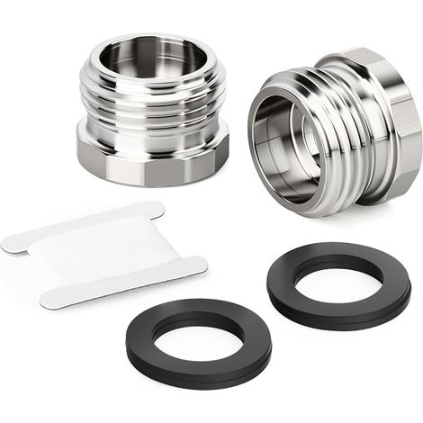 2 pièces stainless steel Reducer Hex Bushing,3/4 x 1/2BSP, 304 Threaded Pipe Fitting,Garden hose adapter