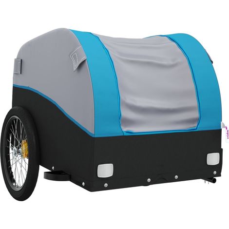 Remorque chariot transport pour vélo 45 kg fer bleu (1/5)