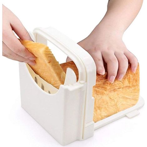 Broodsnijder - Snijgeleider Voor Brood - Opvouwbaar - Anti-slip Bodem - Instelbare Dikte - 1 Stuk (1/5)