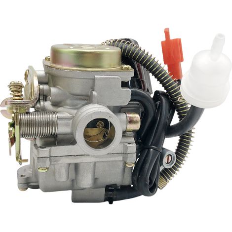 GY6-50 carburetor with drain valve, compatible with GY6 80 49cc 50cc engines 4 606-103 (1/4)