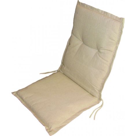 Cojín bajo ecru 90x45x5 cm para sillas interiores y exteriores