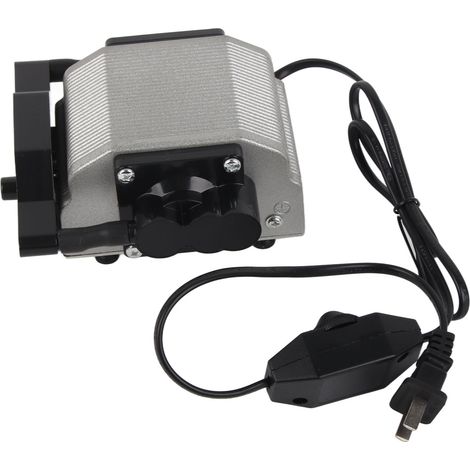 Pompe d'assistance air pour graveur laser 30L/min débit réglable faible bruit aluminium caoutchouc 16W lot 1 pompe 1 tuyau 1 connecteur DN20 (1/5)