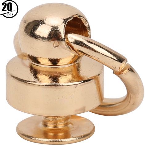 20 Messing-O-Ring-Knopfnieten 9 mm für die Lederverarbeitung – Komplettset (1/5)