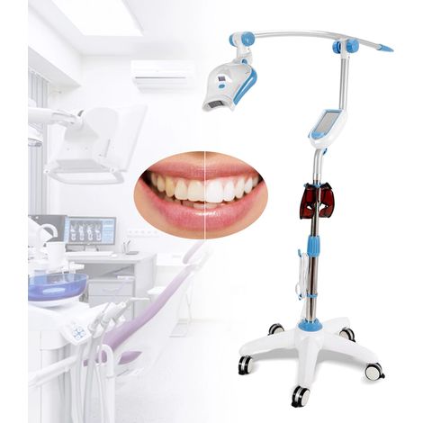 Machine à blanchir les dents à écran tactile – Lampe Blanchiment Dentaire - Accélérateur de blanchiment – Lampe LED 110V – 4 types de lumière – avec Roues et Timer Hauteur Réglable