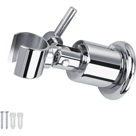 Sollbry Soporte para cabezal de ducha con tornillos, soporte de ducha, soporte de metal para cabezal de ducha, soporte ajustable para cabezal de ducha, soporte de pared para cabezal de ducha (1/5)