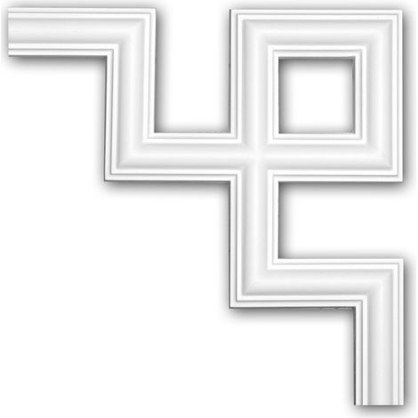 Escuadra 152286 Profhome Elemento decorativo diseño moderno blanco (1/5)