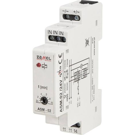 Zamel ASM-02/24V Relè temporizzatore luci scale Guida DIN 24 V (1/5)
