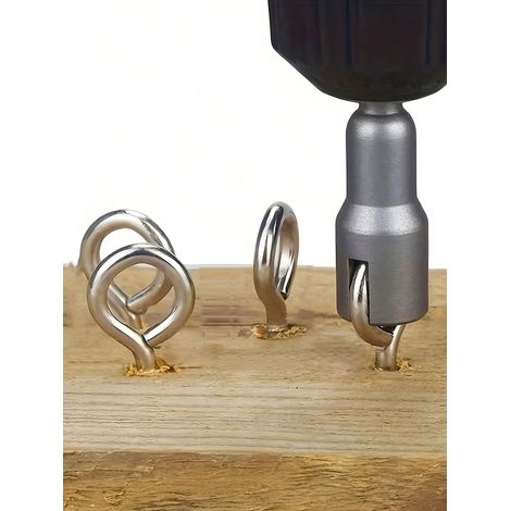 1 pièce de douille de clé à écrou papillon, adaptateur de douille avec tige hexagonale de 6,35 mm, tournevis à écrous pour outils électriques, tournevis plat, système de changement rapide. (1/5)