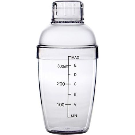 Shaker à martini en plastique, 4 tasses, avec graduations, noir, pour bars et cuisines.-AquaForge (1/5)
