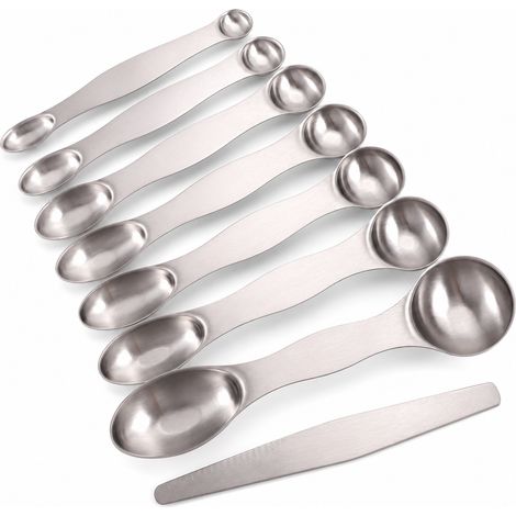 cuillère doseuse de cuisine noir doseur, lot de 8 modele 1