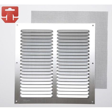 Gitter mit Moskitonetz Aluminium 0,6 Natur 250x250mm (G)