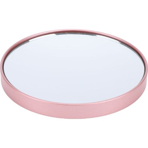 Miroir de maquillage grossissant x30, antidérapant, étanche, à ventouse, 8,8 cm, idéal pour la maison et les voyages, couleur or rose. (1/5)