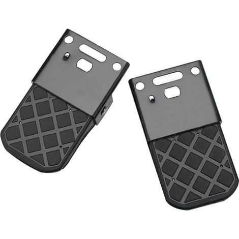 2 repose-pieds en métal pour la plupart des VTT, repose-pieds pliables ATV repose-pieds passager arrière, noir (1/5)