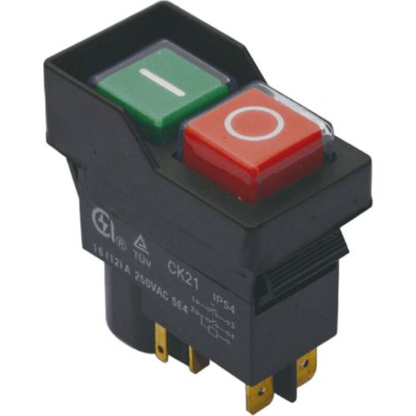 CK21 16 A 250 V 5-poliger elektromagnetischer Schalter, 2000 W Hochleistungsschütz mit Selbstverriegelung, Motorschalter mit Doppelsteuerung, Steuerung für Industrieanlagen (1/2)