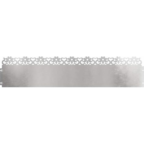 Lawn Edgings 30 pcs Silver 103 x 0.05 x 22 cm Stainless Steel vidaXL