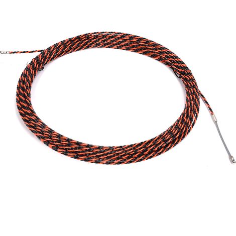 Corde en acier inoxydable 30m double brin rouge noir, câble gainé pour ascenseur et grue à tour (1/5)