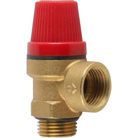 Soupape de sécurité 3 Bars G1/2 Pouces Soupape de décharge Dn15 Diaphragme Filetage Interne Laiton Soupape de réduction de Pression pour Chauffe-Eau à Eau, à Huile et à gaz (1/5)