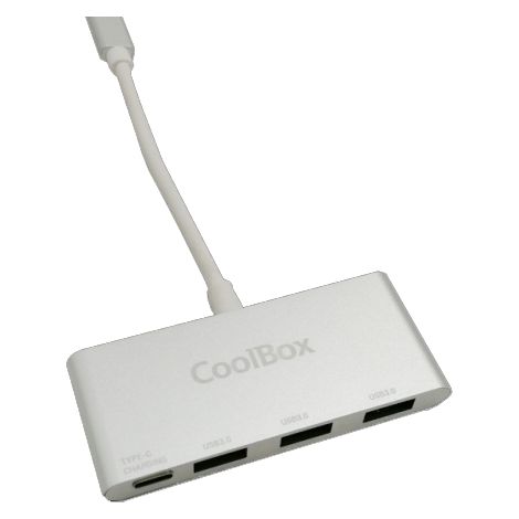 CoolBox COO-HUC3U3PD hub de interfaz USB 3.2 Gen 1 (3.1 Gen 1) Type-C 5000 Mbit/s Aluminio