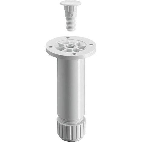 Hettich Sockelverstellfuß 3,0 x 10 -11 cm Kunststoff weiß - 1 Stück Sockelverstellfuß