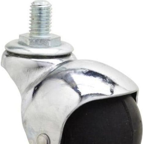 rueda domestica goma negra esfera espiga m8x40mm ,        , rueda domestica goma negra esfera espiga m8x40mm ,