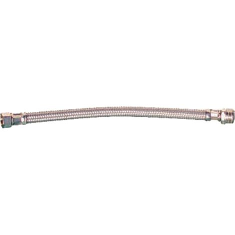 "FLESSIBILE IN ACCIAIO INOX M1/2"""" X 3/8""""F 15 cm"