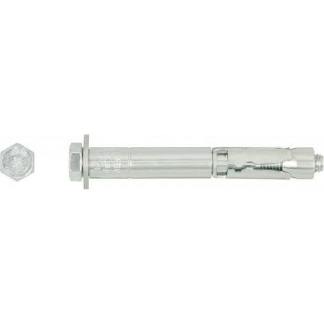 Boulon (vendu avec Ecrou) Ancrage Vis Tête hexagonale TH SAFETYPLUS M12X150 Acier zingué-10 pièces (1/3)