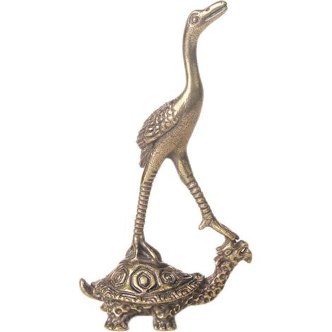 Schildkröten und Kranichfigur Stabile Kreative