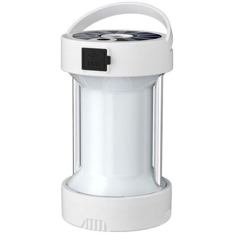 Lampe de camping solaire rechargeable avec batterie 1800 mAh, lanterne LED, lampe torche, lampe de randonnée, lampe de tente solaire d'extérieur pour le camping/la pêche/les pannes de courant (1/5)
