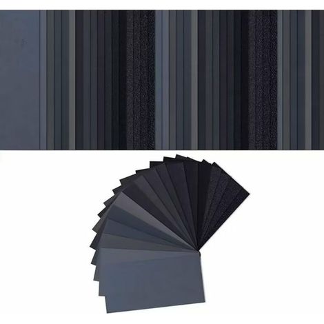 102 Pièces Papier Abrasif Humides/Secs Papier de Verre Grain 60 à 3000 Papier Poncer 7,6 x 14 cm pour Automobiles, Finition de Meubles en Bois Lefou (1/5)