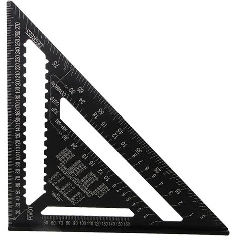 30cm Rapporteur Triangle, Règle Triangulaire, Équerre Charpentier Triangle Metrique Professionnel Menuiserie Règle d'Angle