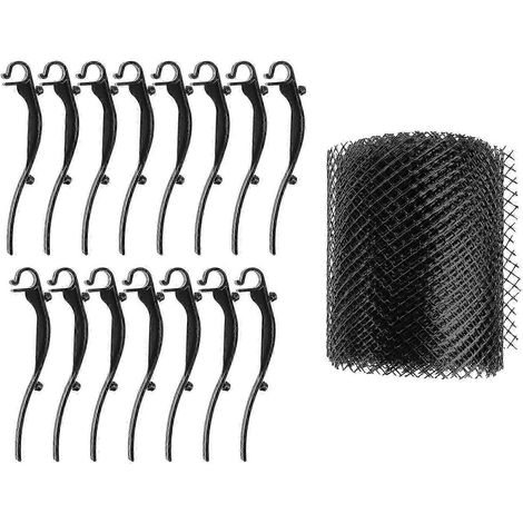 Grille de protection de gouttière en maille, grille de protection de gouttière en plastique, grille de protection de gouttière en maille pour jardin et terrasse (1/5)