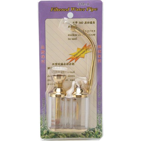 Filtre à eau pour narguilé mini léger portable, en métal et acrylique de qualité alimentaire, détachable, filtre à eau pour chicha. (1/5)