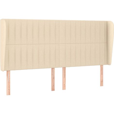 Maison Exclusive - Cabecero con orejas de tela color crema 183x23 (1/5)