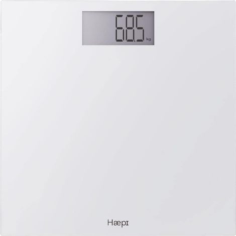 Pèse-personne électronique grand écran gros chiffres 180kg Blanc (1/5)