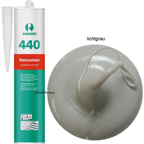 Ramsauer 440 Naturstein Silicon Fugen Dichtstoff 310ml Kartusche lichtgrau